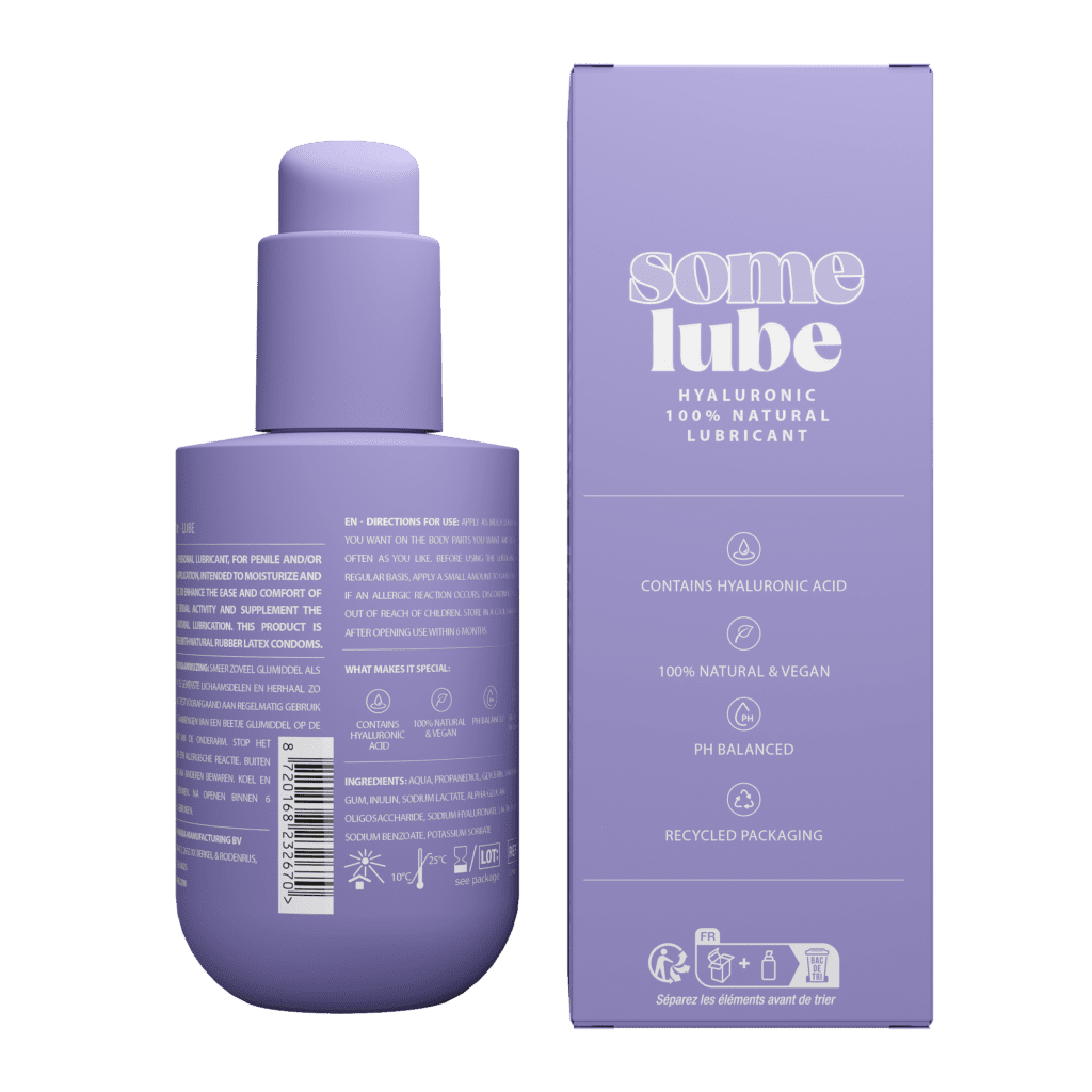 SOME LUBE - 100% Natural Hyaluronic Lubricant - Back + box